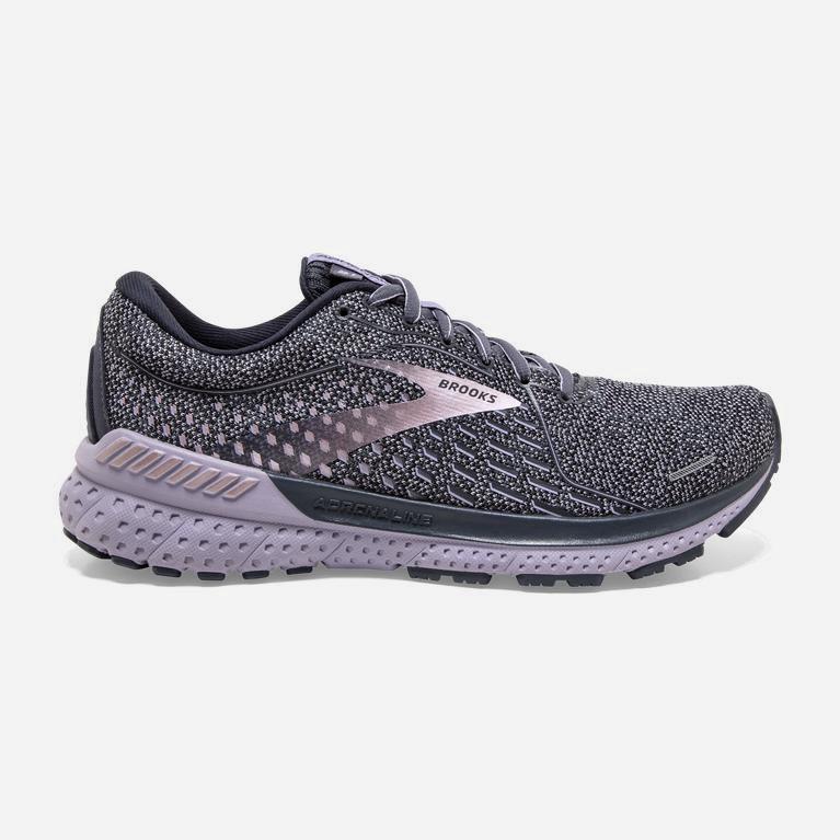 Brooks Adrenaline Gts 21 Road Løpesko Dame Outlet - Grå/Lavendel/Metal - Norge (PYG350876)